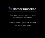 Carrier Unlocked: keep your current carrier by installing your SIM or eSIM. Excludes Google Fi
